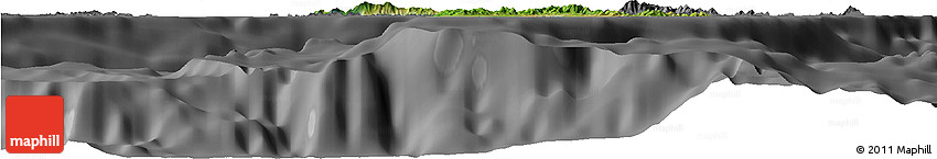 Satellite Horizon Map of Virgin Islands, desaturated