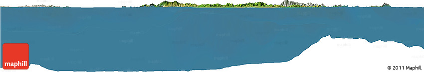 Satellite Horizon Map of Virgin Islands, lighten, semi-desaturated, land only
