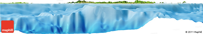 Satellite Horizon Map of Virgin Islands, physical outside