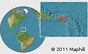 Blank Location Map of Virgin Islands, satellite outside