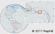 Gray Location Map of Virgin Islands, lighten, semi-desaturated, hill shading