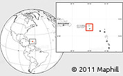 Satellite Location Map of Virgin Islands, blank outside