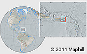 Satellite Location Map of Virgin Islands, lighten, semi-desaturated