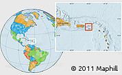 Satellite Location Map of Virgin Islands, political outside