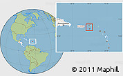 Savanna Style Location Map of Virgin Islands, highlighted continent