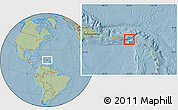 Savanna Style Location Map of Virgin Islands, hill shading