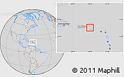 Savanna Style Location Map of Virgin Islands, lighten, desaturated