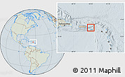 Savanna Style Location Map of Virgin Islands, lighten, hill shading