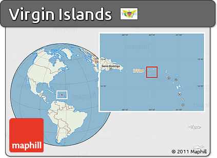 Savanna Style Location Map of Virgin Islands, lighten, land only