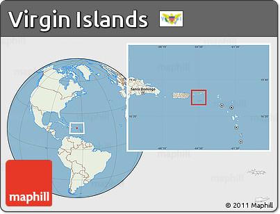 Savanna Style Location Map of Virgin Islands, lighten, land only