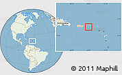 Savanna Style Location Map of Virgin Islands, lighten, land only