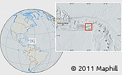 Savanna Style Location Map of Virgin Islands, lighten, semi-desaturated, hill shading