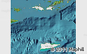 Flag Map of Virgin Islands, satellite outside, flag centered