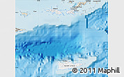 Flag Map of Virgin Islands, shaded relief outside, flag centered