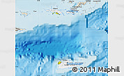 Flag Map of Virgin Islands, shaded relief outside, flag rotated