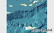 Flag Map of Virgin Islands, single color outside, satellite sea