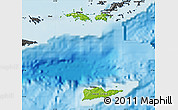 Physical Map of Virgin Islands, darken, desaturated, land only