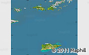 Satellite Map of Virgin Islands, lighten, desaturated, land only