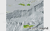 Satellite Map of Virgin Islands, lighten, semi-desaturated