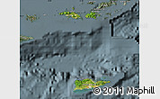 Satellite Map of Virgin Islands, semi-desaturated
