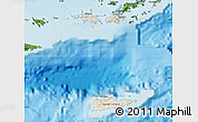 Shaded Relief Map of Virgin Islands, satellite outside, shaded relief sea