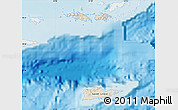 Shaded Relief Map of Virgin Islands, single color outside