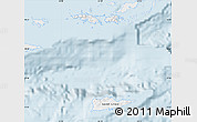 Silver Style Map of Virgin Islands, single color outside