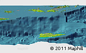 Physical Panoramic Map of Virgin Islands, satellite outside