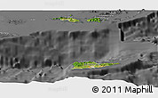 Satellite Panoramic Map of Virgin Islands, desaturated