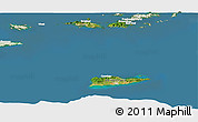 Satellite Panoramic Map of Virgin Islands, lighten, land only