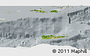 Satellite Panoramic Map of Virgin Islands, lighten, semi-desaturated