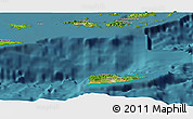 Satellite Panoramic Map of Virgin Islands, physical outside, satellite sea
