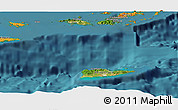 Satellite Panoramic Map of Virgin Islands, political outside, satellite sea