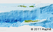 Satellite Panoramic Map of Virgin Islands, single color outside, shaded relief sea