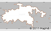 Gray Simple Map of Saint John, cropped outside