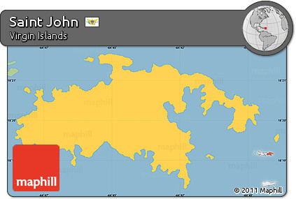 Savanna Style Simple Map of Saint John, single color outside