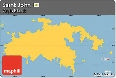 Savanna Style Simple Map of Saint John, single color outside
