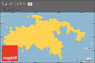 Savanna Style Simple Map of Saint John, single color outside