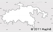 Silver Style Simple Map of Saint John, cropped outside