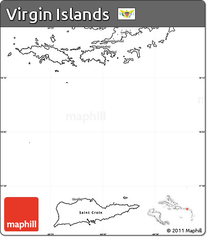 Blank Simple Map of Virgin Islands