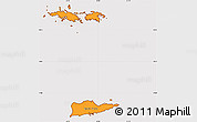 Political Simple Map of Virgin Islands, cropped outside