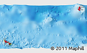 Flag 3D Map of Wallis and Futuna, physical outside, flag centered
