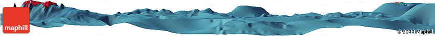 Flag Horizon Map of Wallis and Futuna, single color outside, satellite sea, flag aligned to the middle