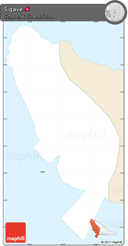 Classic Style Simple Map of Sigave