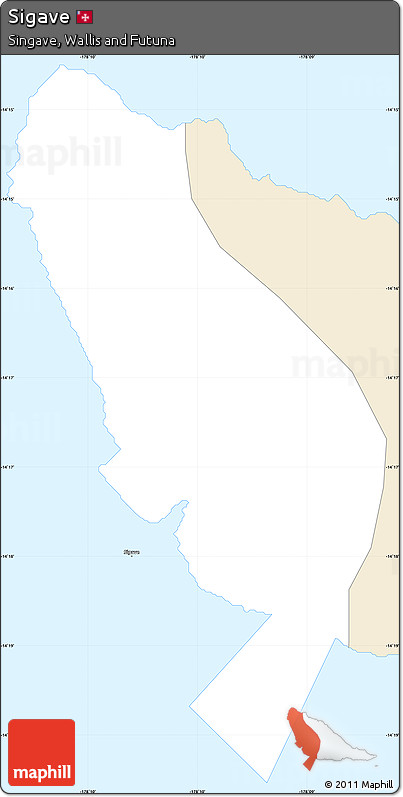 Classic Style Simple Map of Sigave