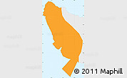 Political Simple Map of Sigave, single color outside