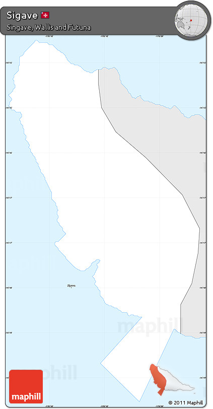 Silver Style Simple Map of Sigave