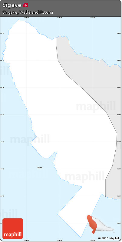 Silver Style Simple Map of Sigave