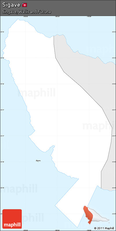Silver Style Simple Map of Sigave