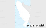 Silver Style Simple Map of Sigave, single color outside